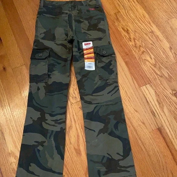 Camouflage boys 10 slim wrangler cargo slim straight pants - Picture 2 of 2